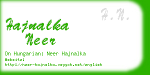 hajnalka neer business card